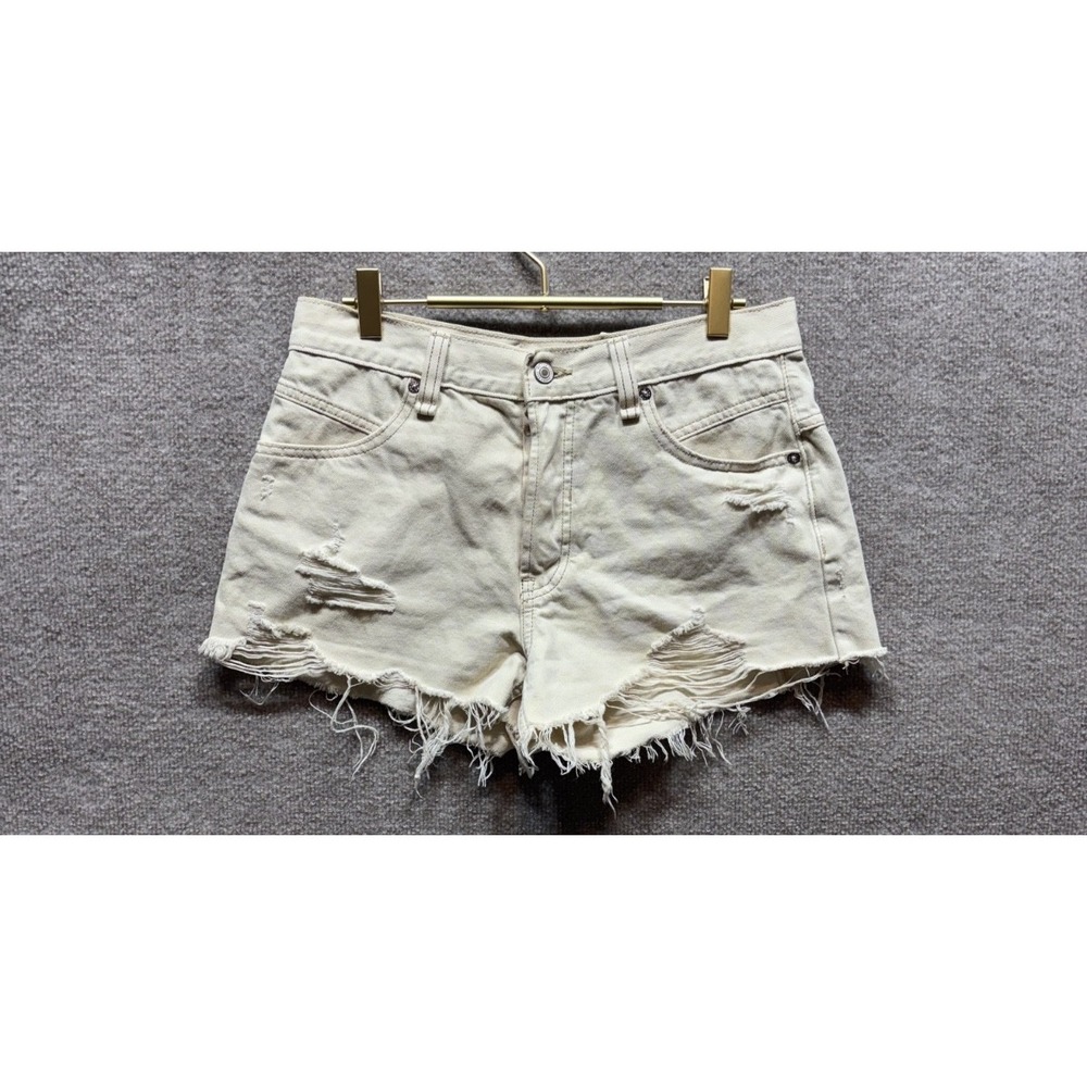 Free People - We The Free Women's Jean Shorts 27 Now Or Never Booty Cut Off EUC